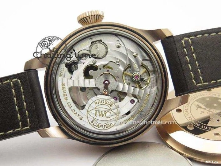 MIROTIME 0705 Big Pilot IW500909 RG ZF 1:1 Best Edition Le Petit Prince On Brown Leather Strap A Breathable 7293